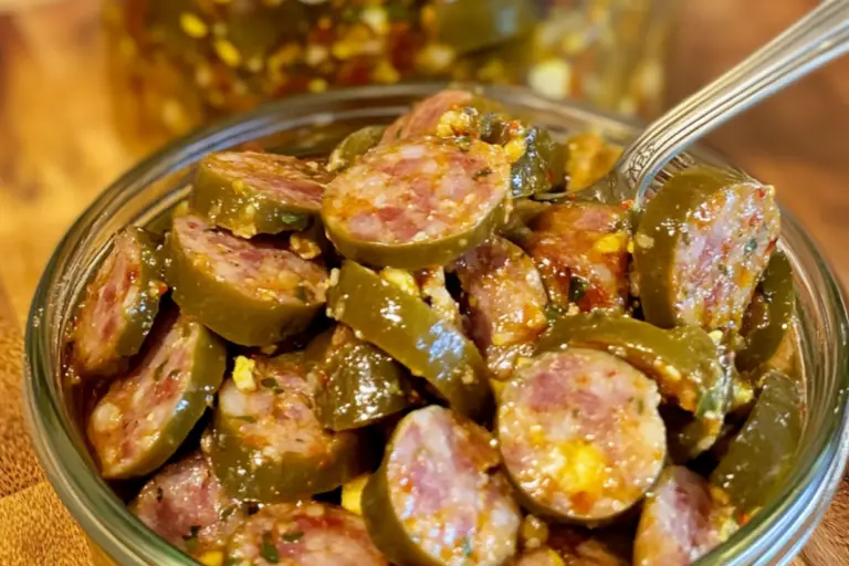 Pickled Sausage and Jalapeños - Crisp Recipes